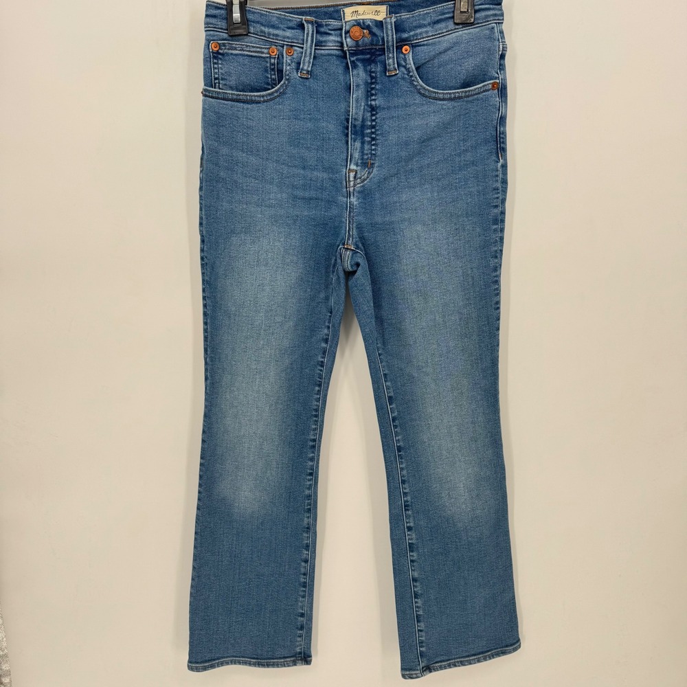 Madewell Cali Demi Boot crop‎ Jeans Medium Wash High Rise Size 27